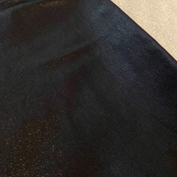 EUC SHINESTAR Faux Leather Shiny Stretchy Black Leggings High Waist Plus Sz 2X - Picture 6 of 14
